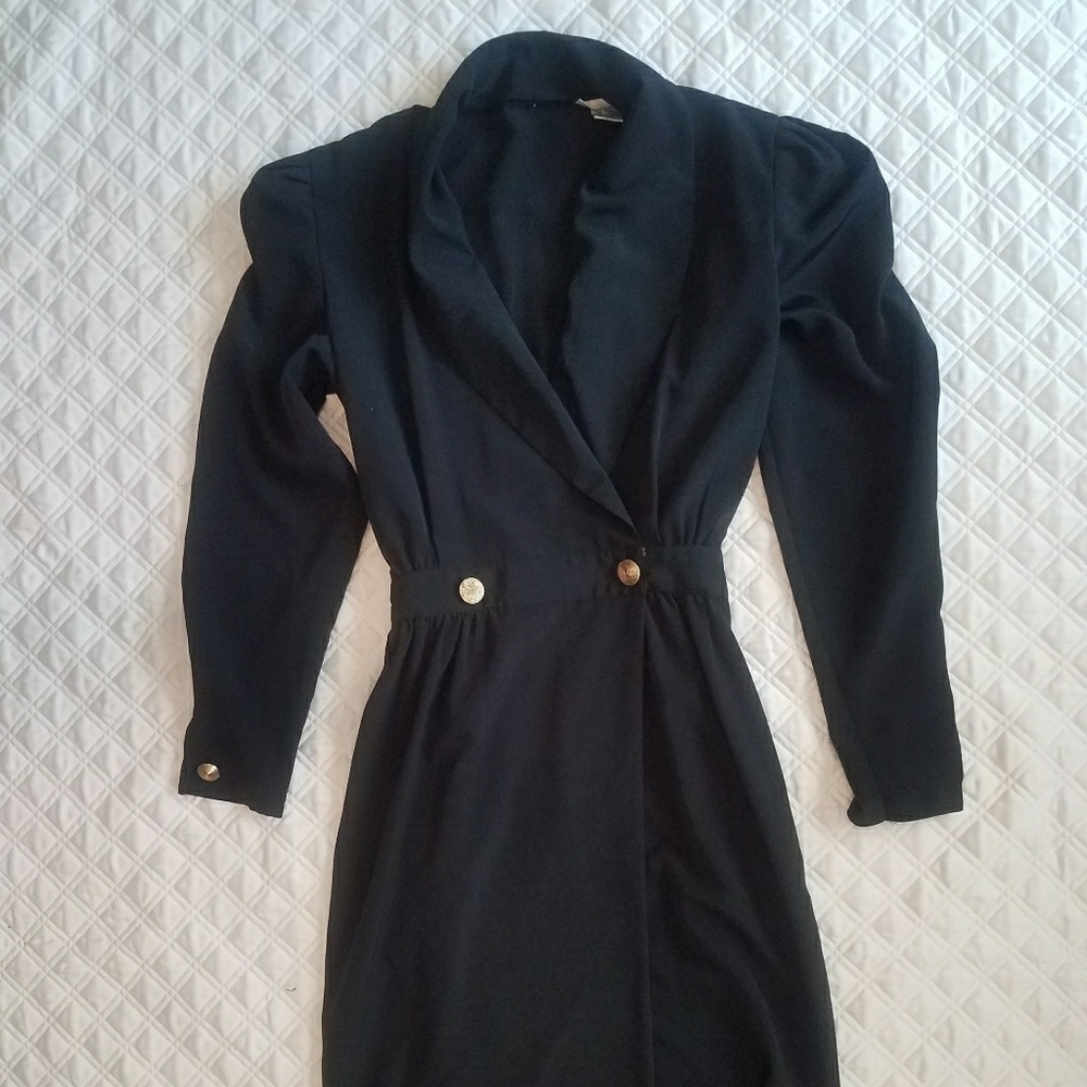 MUST BUNDLE Vintage Black Dress 80's
